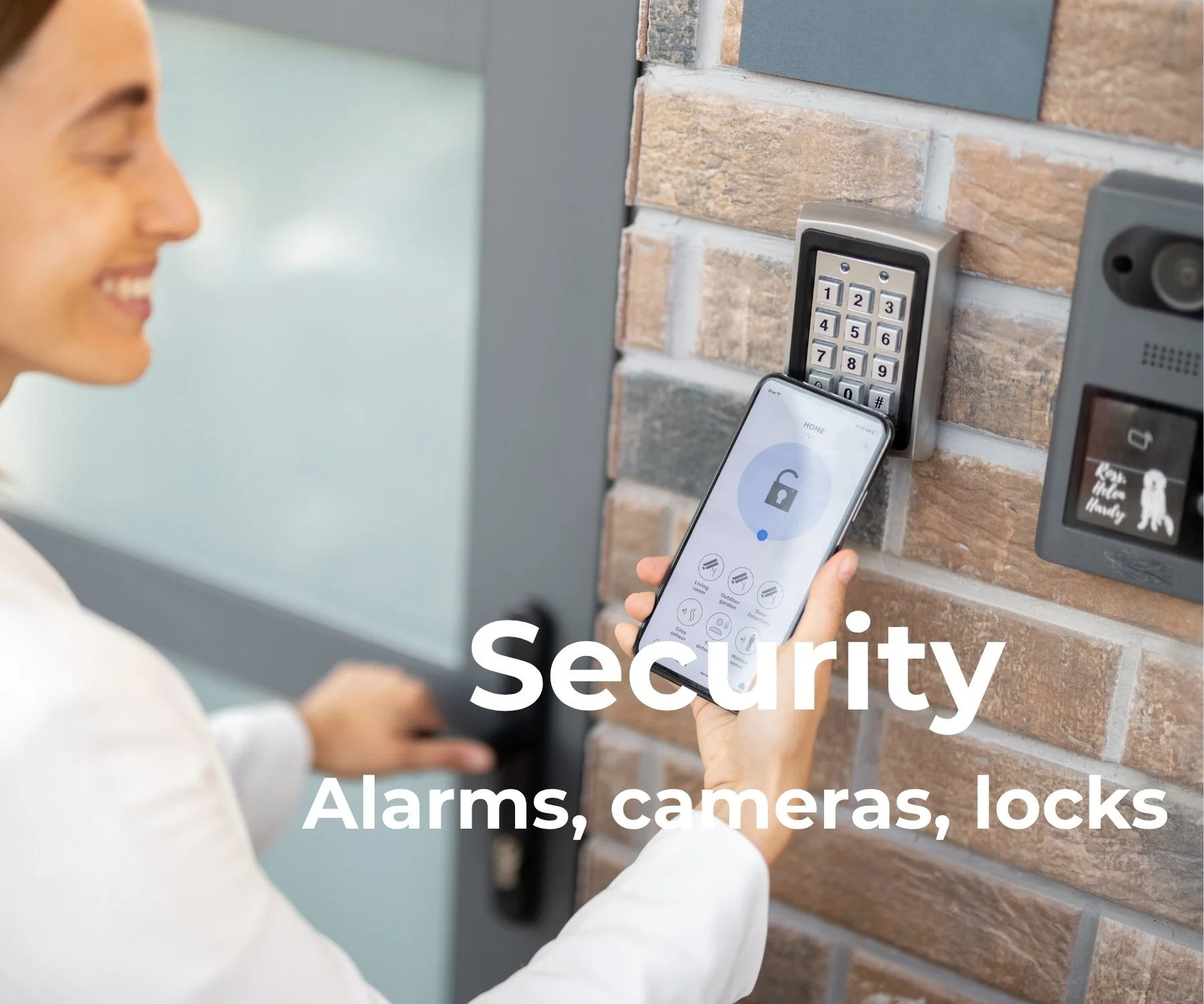 Security cameras and door locks